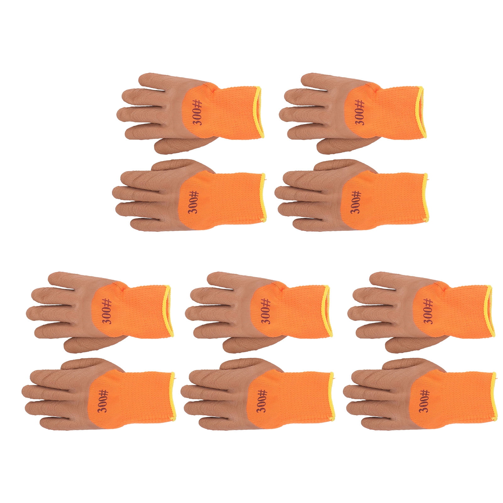 Outdoor Protective Work Gloves, Wide Application Safe  Work Gloves 5 Pairs Nylon  For Construction