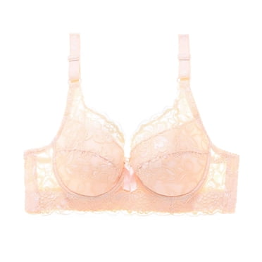 Jsaierl Lace Bras for Women No Wire Lift Underwire Bra Seamless Comfy Bralettes Elegant Full Figure T-Shirt Bras