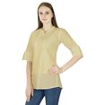 thumbnail image 2 of Robe Haut Boho Unie Tenue Décontractée Tunique Vêtements pour Femmes Coton Robe d'Été, 2 of 4