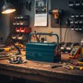 thumbnail image 2 of DURHAND Coffre à Outils en Métal Portable Armoire à Outils en Acier avec Poignée, 2 of 10
