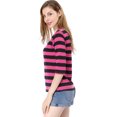 thumbnail image 4 of INSPIRE CHIC T-Shirt Décontracté Imprimé pour Femmes à Manches au Coude et Col Rond, 4 of 7
