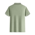 thumbnail image 3 of EOYWHK T-Shirts pour Hommes 4TG Compression Ajustée Chemise de Golf Col Rabattu Manches Courtes Couleur Unie Blouse de Bureau Liquidation, 3 of 3