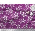 thumbnail image 2 of Soimoi Purple Poly Georgette Fabric Dot & Floral Printed Craft Fabric by The Yard 52 Inch Wide, 2 of 3