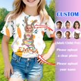 thumbnail image 2 of T-shirt à Manches Courtes Imprimé Personnalisé pour Enfants DIY Pâques, 2 of 4