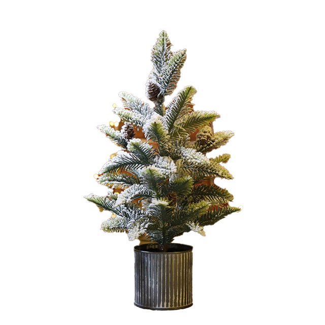 Flocking artificial Christmas tree, desktop cedar Christmas tree, indoor Christmas decorations