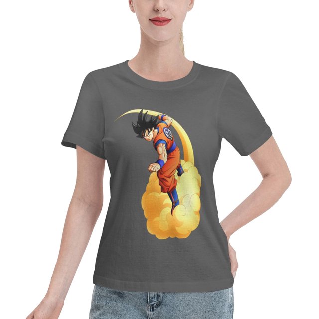T-Shirt Basique à Manches Courtes pour Femmes Dragon Ball Wukong