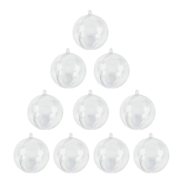 50 PCS 4cm Transparent Fillable Balls Clear Fillable Ornaments Balls Christmas Tree Home Decoration