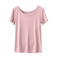 thumbnail image 1 of Yuyuzo Hauts de Pyjama pour Femmes Col Ras du Cou T-Shirts à Manches Courtes Décontractés d'Été Confortables Amples Blouses, 1 of 6