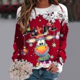 thumbnail image 2 of 2025 Veste de Noël Décontractée et Cool pour Femmes, Chandails à Col Rond Imprimés du Père Noël pour Femmes, Chandails Confortables à Manches Longues avec Capuchon, Chandails Légers et Confortables de Couleur pour Femmes, Haut à Capuchon pour Femmes, 2 of 3
