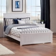 thumbnail image 1 of Nantucket Queen Wood Foundation Bed with Matching Footboard in White, 1 of 6