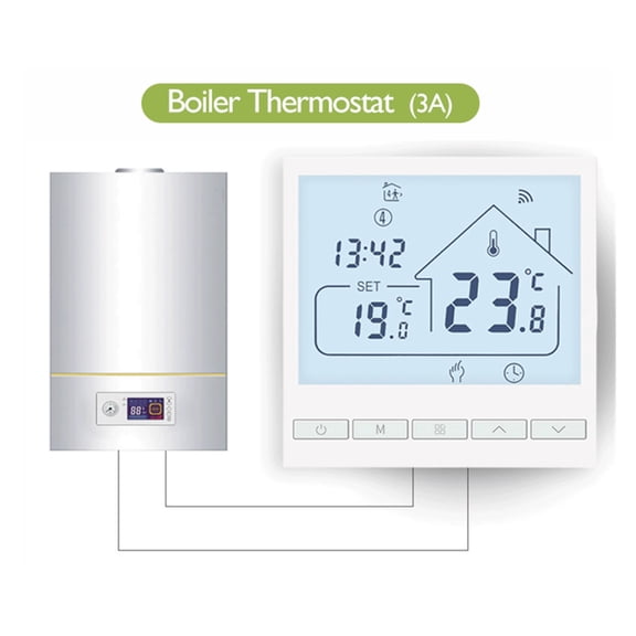 Tuya Thermostat Wifi Gas Boiler Smart Room Heating Digital Large Screen Temperature Controller Works ,Easy to Install