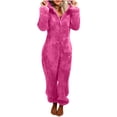 thumbnail image 2 of LSLJS Combinaison Pyjama à Capuche à Manches Longues pour Femmes, Décontractée, Chaude pour l'Hiver, Tenue de Nuit, 2 of 6