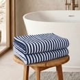 thumbnail image 4 of Mainstays – Ensemble de 2 serviettes de bain à rayures bleu marine, 4 of 6