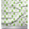 thumbnail image 1 of Soimoi Green polyester Georgette Fabric Dot & Fruits Print Fabric by Yard 52 Inch Wide, 1 of 1