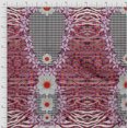 thumbnail image 2 of Soimoi Japan Crepe Satin Fabric Geometric Check,Lily & Panel Printed Fabric 1 Yard 42 Inch Wide, 2 of 3