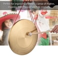 thumbnail image 4 of 30cm Hand Gong Cymbals Brass Copper Gong Chapel Opera Percussion Instrument with Round Play Hammer, 4 of 8