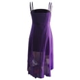 thumbnail image 4 of LOVZFMLL Robe de Soirée Ample à Bretelles Aguichant à Paillettes pour Femme Grande Taille Violet 2TG, 4 of 7
