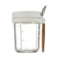 thumbnail image 1 of Overnight Oats Jars with Lid and Spoon Set of 1  12 oz Large Capacity Airtight Oatmeal Container with Measurement Marks  Mason Jars with Lid for Cereal On The Go Container, 1 of 7
