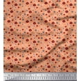 thumbnail image 1 of Soimoi Orange polyester Crepe Fabric Flower Artistic Printed Fabric 1 Yard 52 Inch Wide, 1 of 3