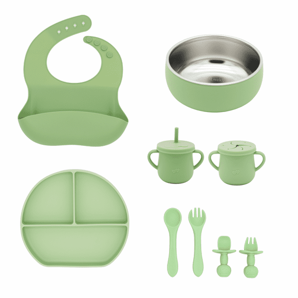Jolly Jumper First Meals Deluxe Feeding Set – 9-Piece Silicone Baby Feeding Set | Proudly Canadian Company