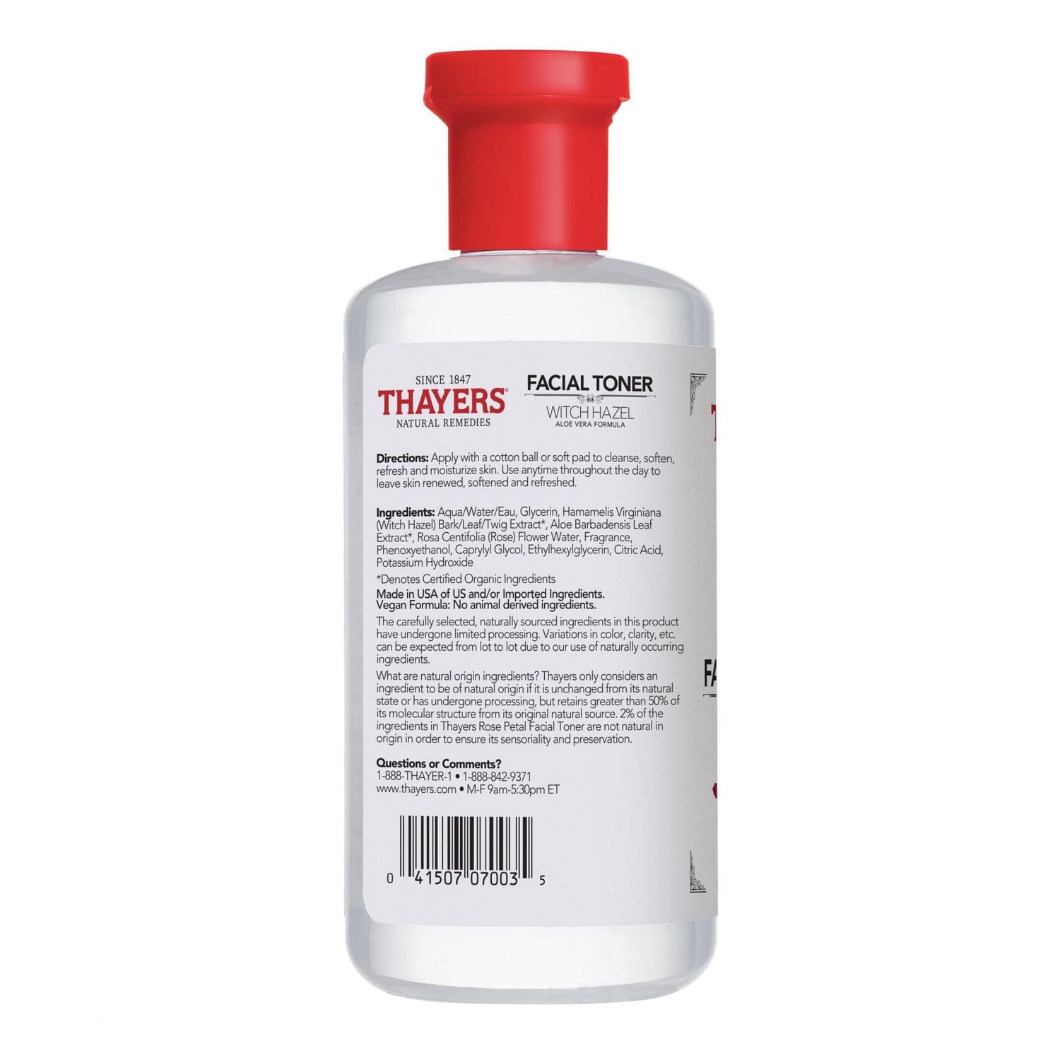 Rose Petal Facial Toner with Witch Hazel and Aloe Vera