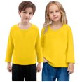 thumbnail image 2 of Chandails à Manches Longues pour Filles T-Shirts de Base Doux pour Tout-Petits Haut T-Shirts à Col Rond pour Enfants T-Shirt à Col Rond, 2 of 6