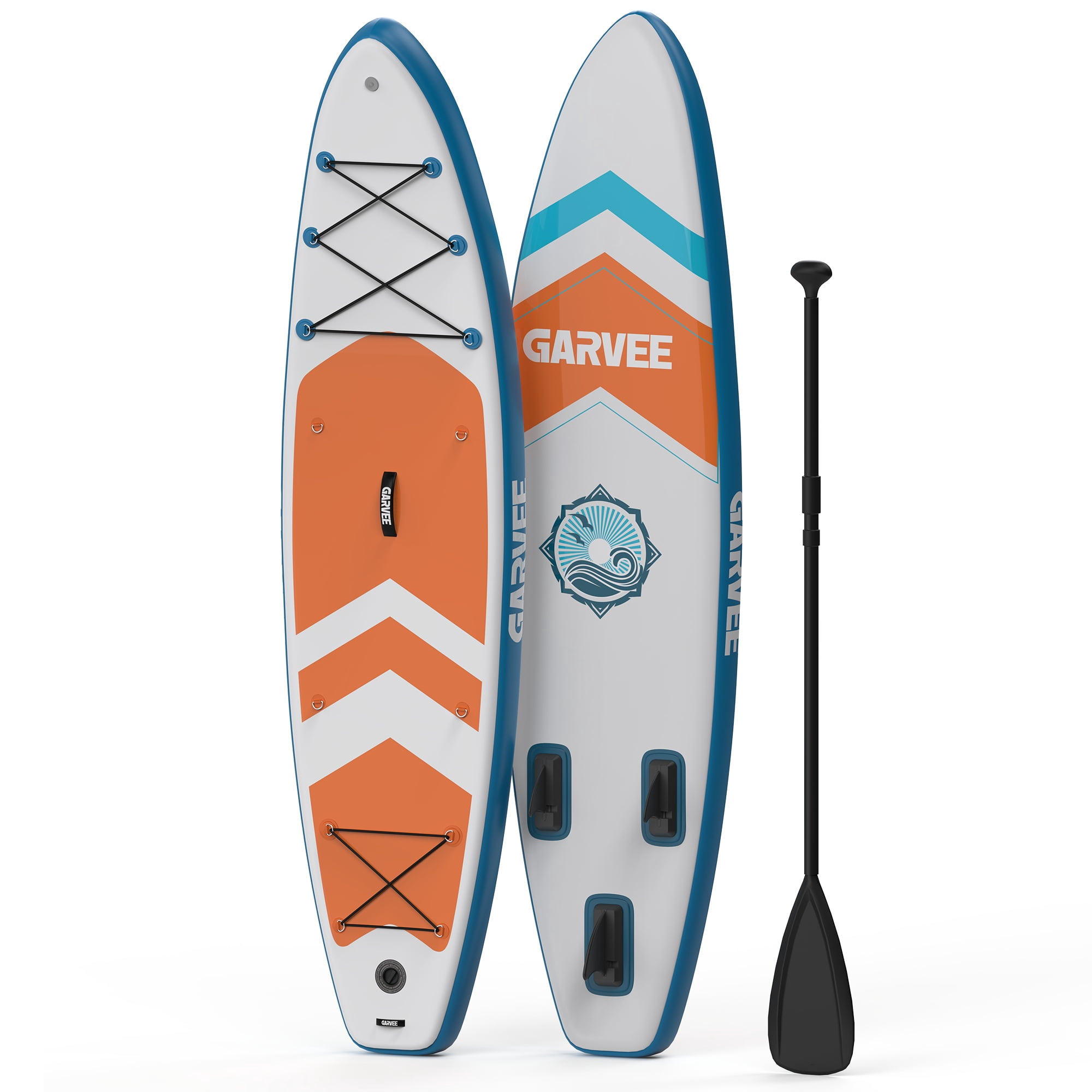 Garvee Inflatable Stand-up Paddle Board, 11' x 34'' x 6'', with Camera Mount, Orange