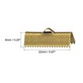 thumbnail image 2 of Unique Bargains 180Pack Ribbon Crimp Clamp Ends 22mm Cord End Clasp for DIY Craft Bronze Tone, 2 of 7