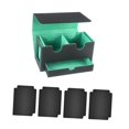 thumbnail image 2 of Tachiuwa Card Deck Box Baseball Card Protection Gathering Card Toy Sturdy Card Holder Inner Green, 2 of 9