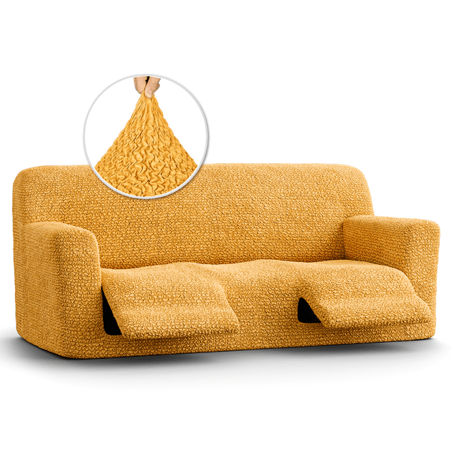 CHOK 2024 Housse pour Causeuse Inclinable - Gris Pâle Uni - Housse pour Fauteuil Inclinable 2 Places