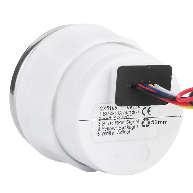 Tachometer Gauge, Digital Tachometer, High Strength 52mm Tachometer, for Yachts Construction Machinery Motorcycles Automobiles