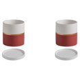 thumbnail image 2 of kurtrusly Ceramic Flower Pots For Small Spaces And Easy To Maintain Herbs Ceramic Flowerpot Ceramic Pot Planter Eco-friendly red 11*11 2Set, 2 of 6