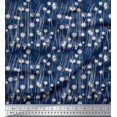 thumbnail image 1 of Soimoi Rayon Fabric Geometrical Check & Aster Floral Print Sewing Fabric Yard 42 Inch Wide, 1 of 3
