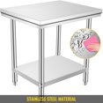 thumbnail image 3 of VEVOR Table de Travail en Acier Inoxydable 35 x 24 x 31 Pouces Table de Préparation et de Travail de Cuisine Commerciale Table de Travail de Préparation Robuste Table de Travail en Métal avec Pieds Réglables pour Restaurant, Maison et Hôtel, 3 of 9
