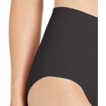 thumbnail image 2 of Bali Womens One Smooth U All Around Smoothing Brief, 6, Black Pointelle, 2 of 3