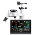 thumbnail image 1 of VEVOR 7-in-1 Wireless Weather Station, 7.5-Inch VA Display, Solar Powered Outdoor Sensor, Rain Gauge, Indoor Outdoor for Weather Forecast, Temperature, Humidity, Wind Speed and Direction (No WiFi), 1 of 9
