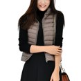 thumbnail image 1 of Innerwin Doudounes Manches Longues Gilet Matelassé Col Montant Chaud Extérieur Kaki TG, 1 of 3