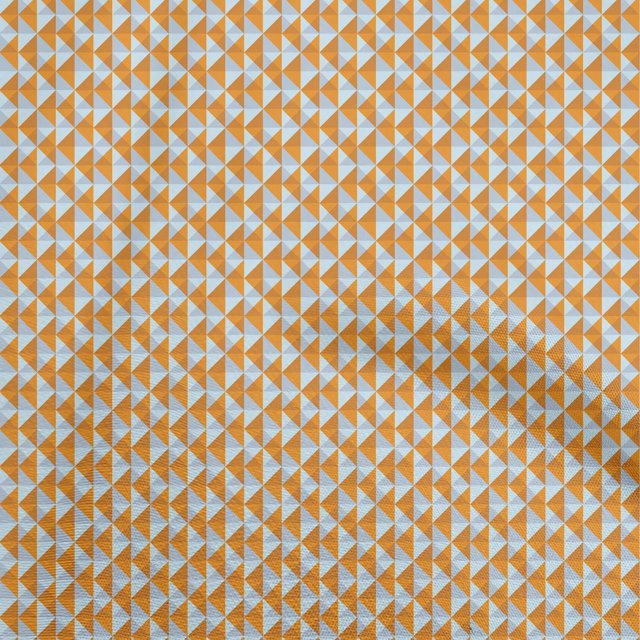 oneOone Georgette Viscose Orange Fabric Geometric Sewing Craft Projects Fabric Prints By Yard 42 Inch Wide