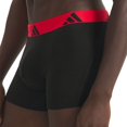 thumbnail image 5 of adidas men boxer shorts, 3-pack - trunks, Active Flex Cotton, logo, solid colour Black/Grey/Red L (Large), 5 of 5