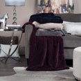 thumbnail image 2 of Sunbeam Striped Velvet Heated Throw, Grey, 2 of 3