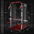 thumbnail image 3 of Smith Machine Home Gym, 2200 lbs Power Rack Cage with Cable Crossover, Smith Cage with 800LB Capacity Adjustable Weight Bench, Total Body Strength Training Cage, 3 of 6