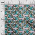 thumbnail image 1 of oneOone Cotton Cambric Fabric Leaves & Floral Block Decor Fabric Printed BTY 56 Inch Wide, 1 of 4