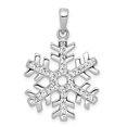 thumbnail image 1 of Pendentif en Forme de Flocon de Neige en Cristal Plaqué Rhodium en Argent Sterling 925, 1 of 2