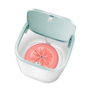 Hearth & Gear Mini Washing Machine Laundry Barrel Washer Underwear Socks Washer Portable Personal Rotating Turbine Washer Convenient For Home Dormitory Air Spray Organic Stone Shower Organic Stain