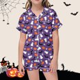 thumbnail image 2 of WEAIXIMIUNG Pyjama de Noël pour Garçons, Loisirs pour Enfants, Imprimé, Col à Boutons, Haut à Manches Courtes, Short, Ensemble de Pyjama, 2 of 4