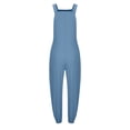 thumbnail image 4 of LSLJS Women's Loose Solid Jumpsuits Sleeveless Spaghetti Strap Loose Adjustable Jumpsuits, 4 of 5