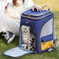 thumbnail image 2 of Sac de Transport pour Animaux Pliable Rembourré Léger pour Maison Extérieur Randonnée Jaune, 2 of 8