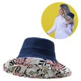 thumbnail image 2 of Chapeau de Soleil Réversible à Grand Bord Protection Solaire Chapeau de Pêche pour Filles, 2 of 10