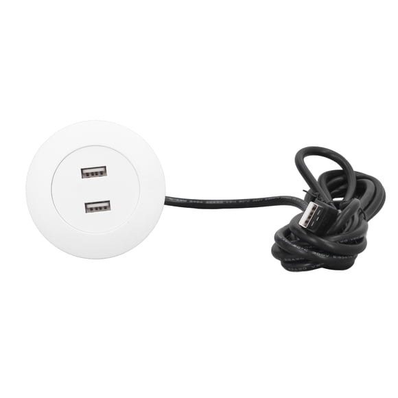 USB Charging Socket, Flush Mount Installation Multipurpose Sofa USB Charging Socket ABS Ease Power For Bedside Black,White,Gold,Silver