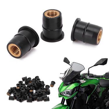 Assortiment d'Écrou, Écrou en Caoutchouc Noir Ferme et Imperméable pour Moto pour Pare-Brise ATV